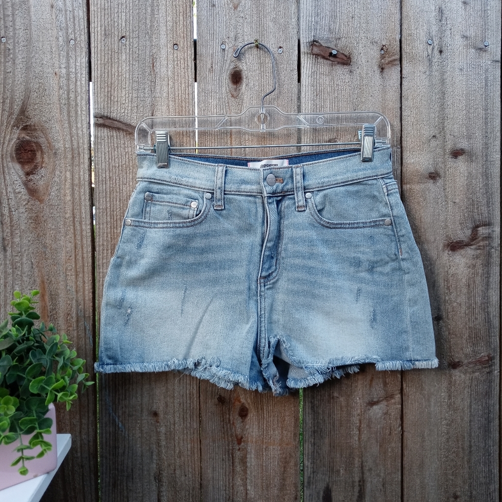 Pink Victoria's Secret High Waisted Raw Hem Shorts